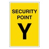 V Safety Security Point Y 100 x 150 mm -