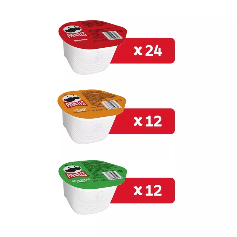 Pringles Potato Crisps Chips, Variety Pack, Snacks Stacks (33.8 oz.