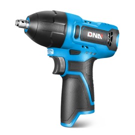 DNA MOTORING TOOLS-00159 Cordless Impact Wrench, 3/8” Chuck Max Torque 120Nm 12V Electric Power Impact Wrench with LED Work Light,Blue (Tool Only)