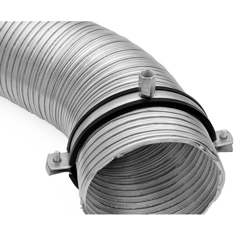 H&C VENT Galvanised Pipe Clamp Diameter 160 mm with Rubber