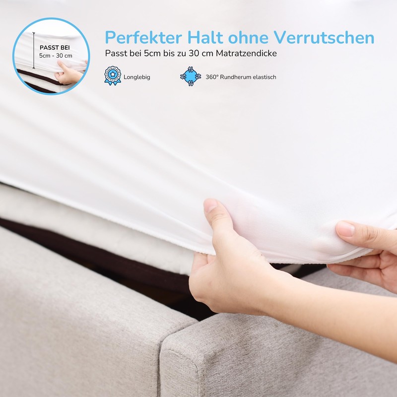 Recci Ultra Thin Waterproof Mattress Protector, Mattress Cover, Incontinence Pad,