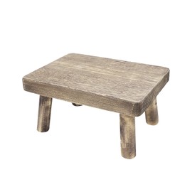 Wooden Step Stool for Kids and Adults, Portable Rectangle Bed Stool, Wooden Stool for Kitchen Living Room Closet Kitchen Step Stool Home Decoration 14.17x10.63x7.48inch, No Assembly Needed, Solid Wood