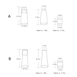RockTrend Glass Bedside Night Water Carafe Set with Tumbler, Pitcher And Cup Night Set