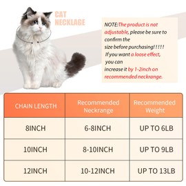 Hillban Cat Collar Diamond Chain Glitter Collar Walking Metal with Secure Buckle Cat Pet Necklace with Paw Charm and ID Tag Bell Link Cuban Jewelry Accessories(12 Inch,Silver)