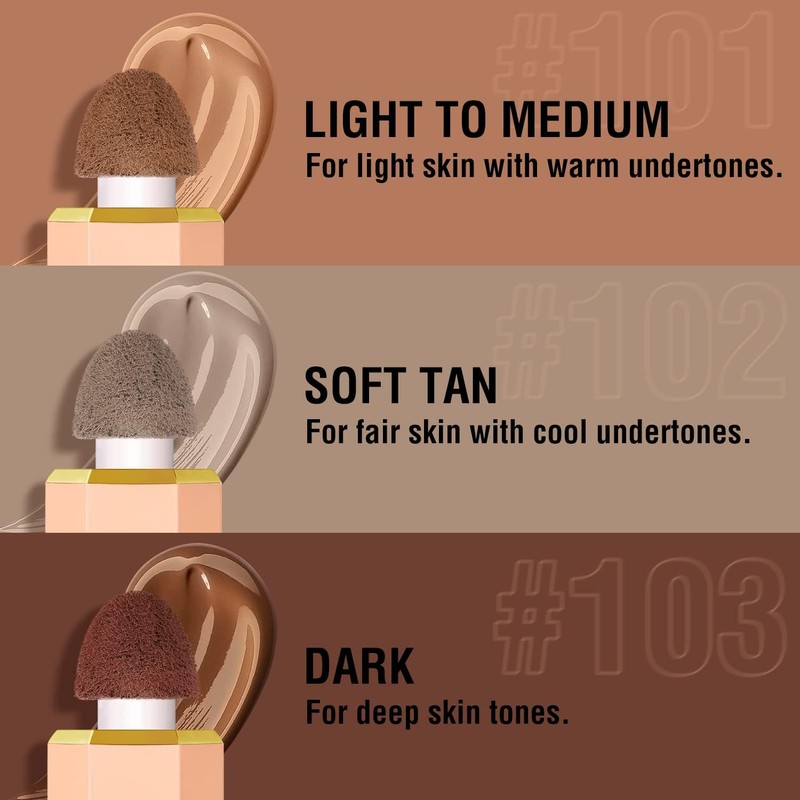 Liquid Contour Stick -Built-in Sponge Tip Sculpted Complexion Wall Contour