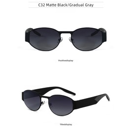 Retro Pilot Aviator Sunglasses for Men & Women | UV400 Polarized Unisex Shades with TAC Lens | Lightweight Metal Frame Vintage Eyewear for Driving, Outdoor & Fashion (Matte black, Gradient Grey)