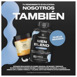 VITAL BOTANICS | Multivitamínico para Hombre Con Vitaminas, Minerales, Creatina, Guaraná, Zinc Y BCAA | 60 Cápsulas - 500 mg Por Porción | Men Blend | Suplemento Sin Aditivos | Energía Y Vitalidad