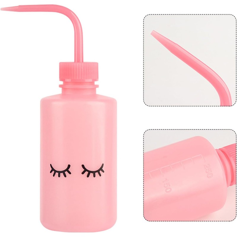 Botella de limpieza de belleza, cuentagotas con boquilla curva para