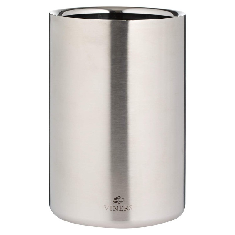 Viners Barware Wine Cooler Double Wall Silver 1.3L, Stainless Steel