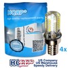 HQRP 4-Pack E12 Base 64 SMD3014 LED Light Bulbs AC