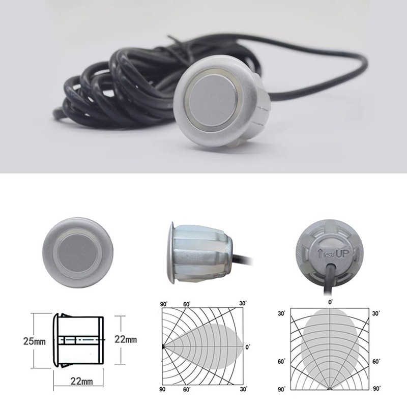 ELSNU Car Parking Sensors Kit Reverse Radar parktronic System Auto