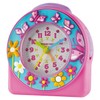 JACQUES FAREL Kinderwecker Lernwecker Mädchen 3D Schmetterlinge und Blumen Pink