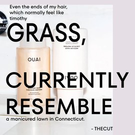 OUAI Medium Conditioner Refill - Hydrating Hair Conditioner with Coconut Oil, Babassu Oil, and Keratin - Strengthens, Repairs and Adds Shine - Paraben and Phthalate Free Hair Care Products - 32 oz