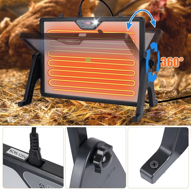 Chicken Coop Heater Radiant Chicken Heater for Inside Coop 180W