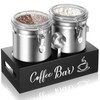 Maxcheck 2 Pcs 66 oz 304 Stainless Steel Coffee Canisters