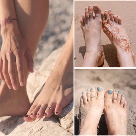 ZELORES 3Pcs 925 Sterling Silver Toe Rings for Women Celtic Knot Band Open Toe Rings Beach Barefoot Jewelry Minimalistic Adjustable Rings Set (Silver-Set1)