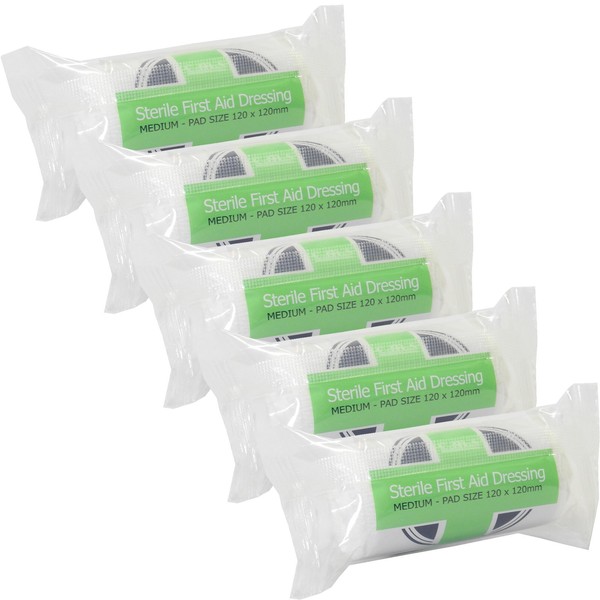 5 x CMS Medical Medium Sterile First Aid Wound Injury