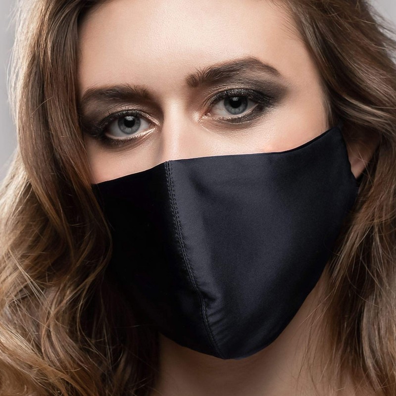 Pure Mulberry Silk Face Mask with Nose Wire 2 layers.