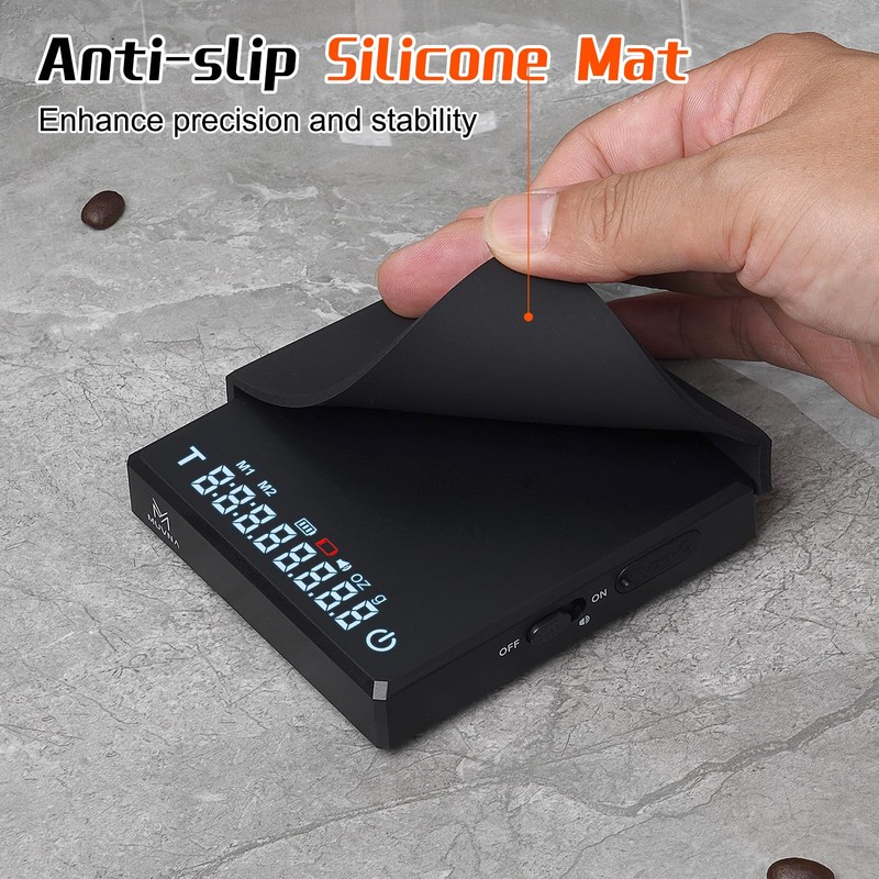 MUVNA 0.1g High Precision Digital Mini Coffee Scale, 0.3g to