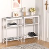 Narrow Side Table for Small Space, 3-Tier Small End Table