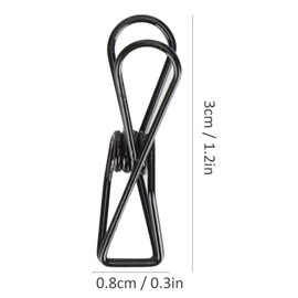 40Pcs Metal Wire Binder Clip Hollow Fish Shape Color Bag Sealing Bill Paper Holder Office Stationery