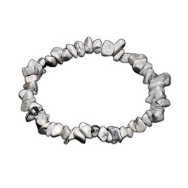 CrystalAge Howlite Gemstone Chip Bracelet