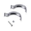 Auspuffhalteschelle hinten, breit, 2-teilig, verchromt - für Simson S50, S51,