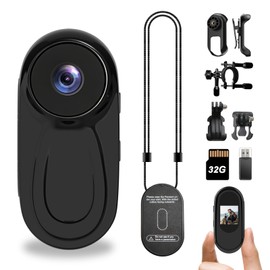 DJDAI Mini Body Camera 1080P HD Thumb POV Wearable Action Body Cam Hand Free Vlogging Cameras Worn Small Camcorder with Magnetic Clip for Travel Cycling Pet Walk Vlog