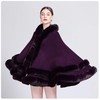 Cashmere Pashmina Group Coat Fur Cape Faux Fur Ruana blanket