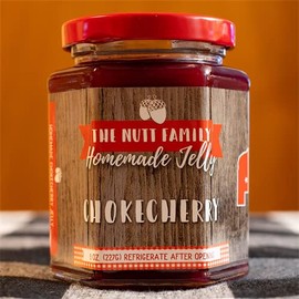 Chokecherry Jelly | 9 oz Jar | No Preservatives & No Cornsyrup | All Natural | Nebraska Home Grown Ingredients | Nutt Family Jams & Jellies