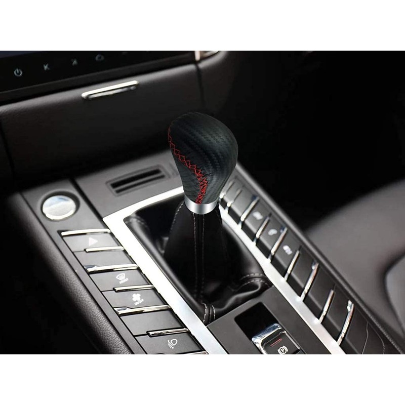 Lunsom Leather Shifter Knob R Style Shift Stick Handle Head