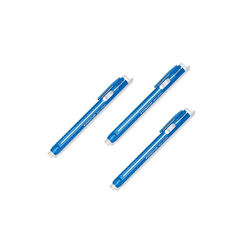 3 x Staedtler Mars Plastic Eraser Pens Refillable