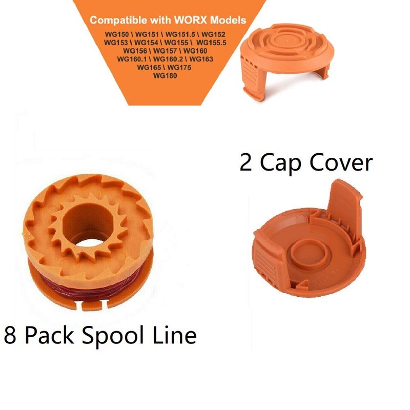 Lucky Seven Trimmer Spool Line Compatible with Worx，Edger Spool Compatible