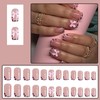 ROFIBUT French Tip Press on Nails Medium Square Fake Nails