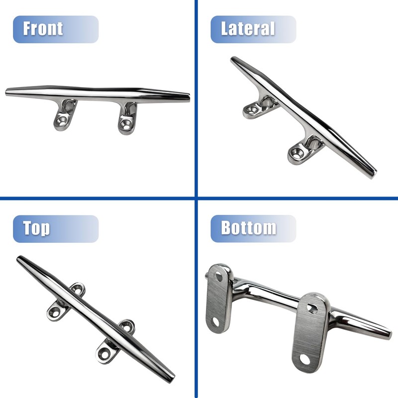 METRAXION Boat Cleat,4 Pack 8 inch Marine Grade 316 Stainless