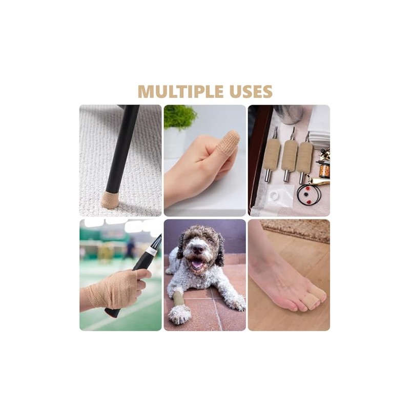 4Pcs Cohesive Finger Tape, 2.5cm x 4.5m Sport Latex Free