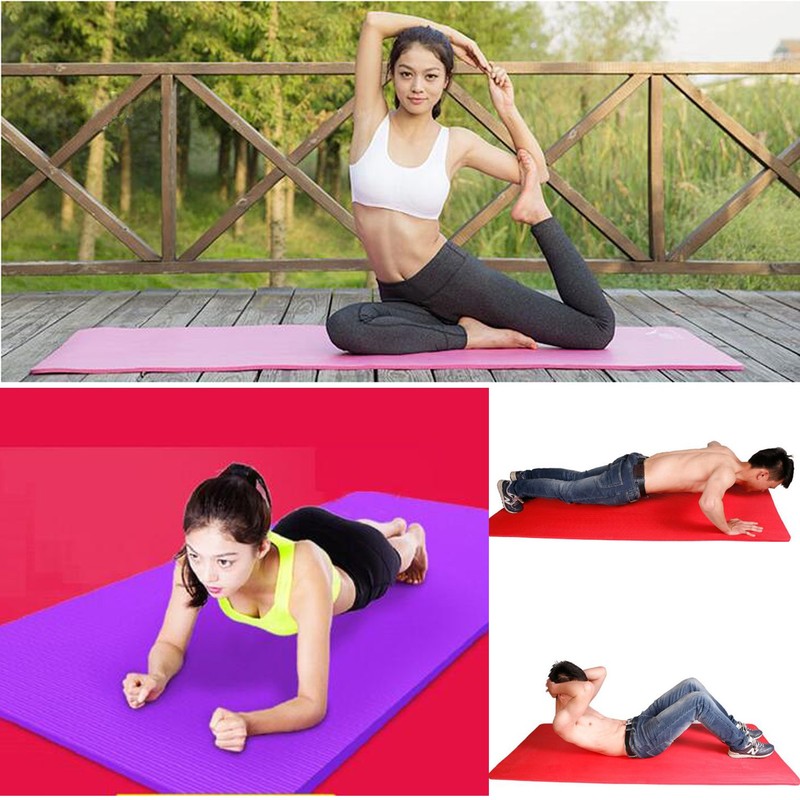 Gaorui 10MM Exercise Yoga Pad Mat Non Slip Durable Pilates