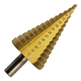 Drill Bit, 14 Steps High Speed Steel Cone Drill Bit, 4-42 mm/0.16-1.65 Inch HSS Taper Hole Drill Bit, Spiral Groove Peeling Drill Bit for Wood, Plastic, Metal