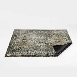 DRUMnBASE Vintage Persian Style Drum Rug 6' x 5.25' Green