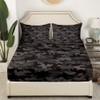 Army Camo Bedding Set, Black Camouflage Bed Sheets for Kids