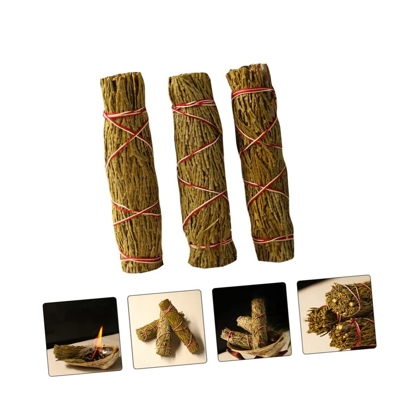 Mobestech 3pcs Cedar Stick Bundle for Air Purification and Meditation