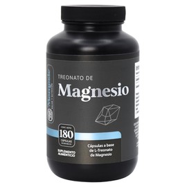 Treonato de Magnesio | 180 Cápsulas | Magnesio de Alta Disponibilidad | Sin Conservadores | Suplemento Natural