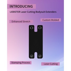 Liebster Women's Bodysuit Extender H-shaped - Premium Metal Snap, Adjustable Fit & Comfort, 02 Black, 4" Length, Small