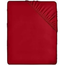 Utopia Bedding Utopia Bedding Fitted Sheet Double, Red - Deep Pocket 14 inch (35 cm) - Easy Care - Soft Brushed Microfibre Fabric - Shrinkage and Fade Resistant - Bottom Sheet
