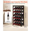 Black Wood Wine Rack 6 Tier 24 Bottle Detachable Free