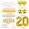 20th Birthday Balloons, Balloons, Decoration Set, Number Balloons, 20, Happy
