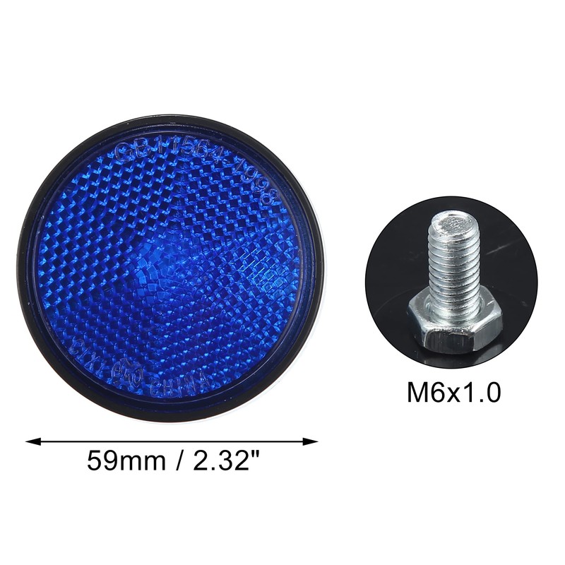 X AUTOHAUX Universal Round Reflector Motorcycle Trash Can for Auto