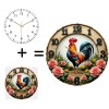 30x30cm Round Glass Wall Clock Offering Extended Battery Life Up