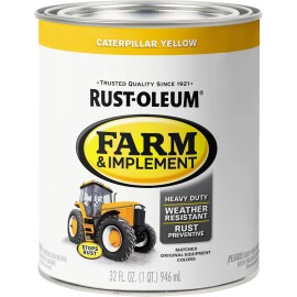 Rust-Oleum 280163 Farm & Implement Enamel Paint, Quart, Caterpillar Yellow