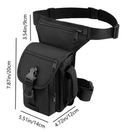 Waterproof Motorcycle Riding Waist Bag - Tactical, Multi-Functional Crossbody Leg Pouch for Outdoor Fitness and Cycling, Durable Nylon Construction, Bike Bag